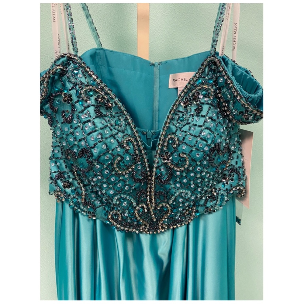 6020 Rachel Allan jade formal dress - Picture 5 of 5